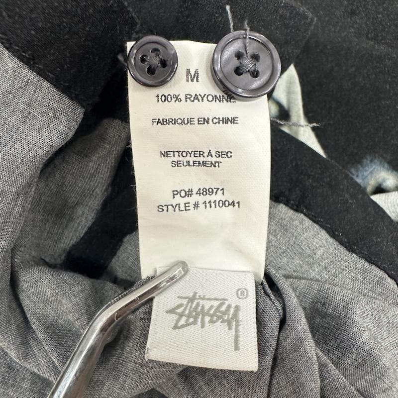 ステューシー STUSSY シャツ、ブラウス 半袖 COCKTAIL SHIRT カクテルシャツ オープンカラー 開襟 半袖 レーヨン M 黒 / ブラック / black メンズ USED 古着 中古 50134782