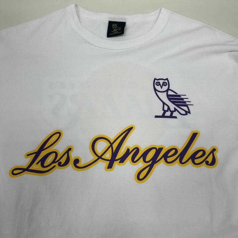 古着 USED Tシャツ 長袖 OCTOBER S VERY OWN オクトーバーズ ベリー オウン OVO ×NBA LOS ANGELES LAKERS ロンT L 白 / ホワイト / white メンズ USED 古着 中古 50134788