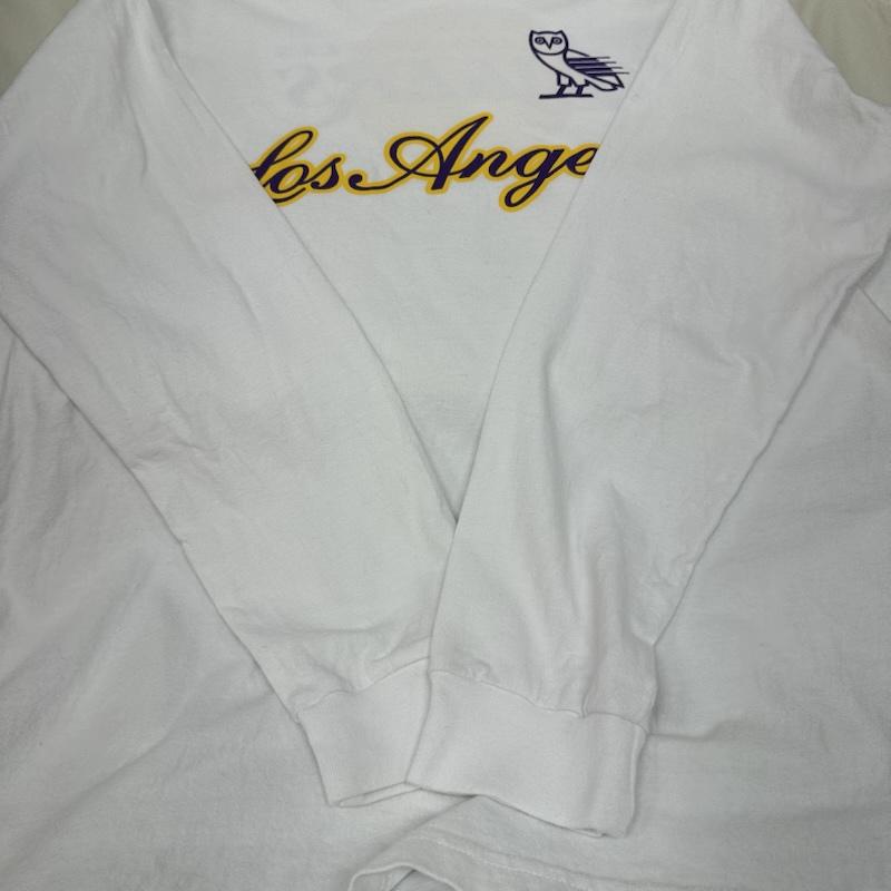 古着 USED Tシャツ 長袖 OCTOBER S VERY OWN オクトーバーズ ベリー オウン OVO ×NBA LOS ANGELES LAKERS ロンT L 白 / ホワイト / white メンズ USED 古着 中古 50134788