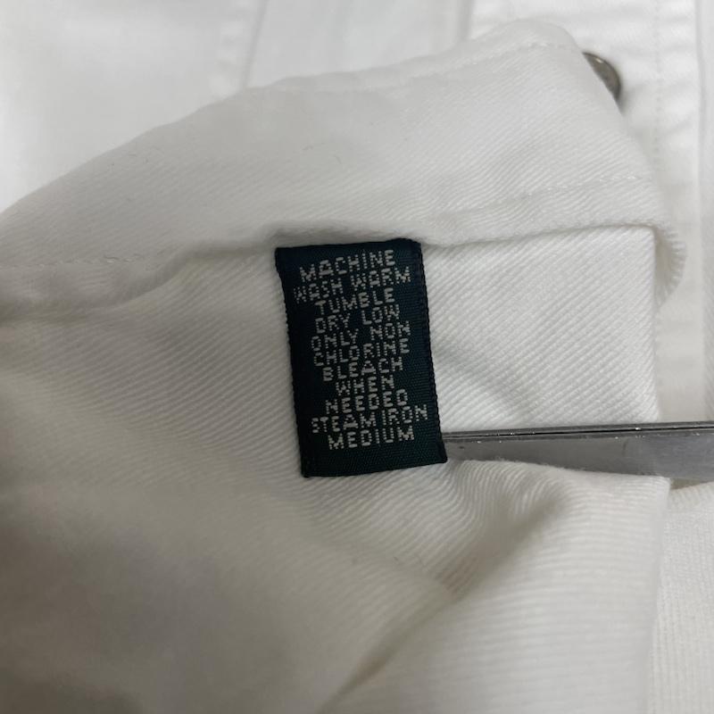 ラルフローレン RALPHLAUREN シャツ、ブラウス 長袖 80s 90s POLO COUNTRY ポロカン ホワイト デニム ワーク シャツ XL 無地 白 / ホワイト / white メンズ USED 古着 中古 50134872