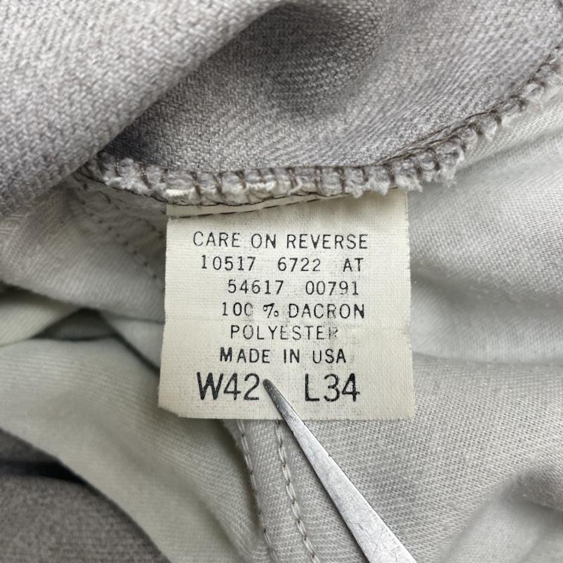 リーバイス Levi s パンツ ワークパンツ、ペインターパンツ 90s USA製 リーバイス スタプレ アクションスラックス vintage 42インチ 無地 グレージュ / グレージュ / メンズ USED 古着 中古 50134894