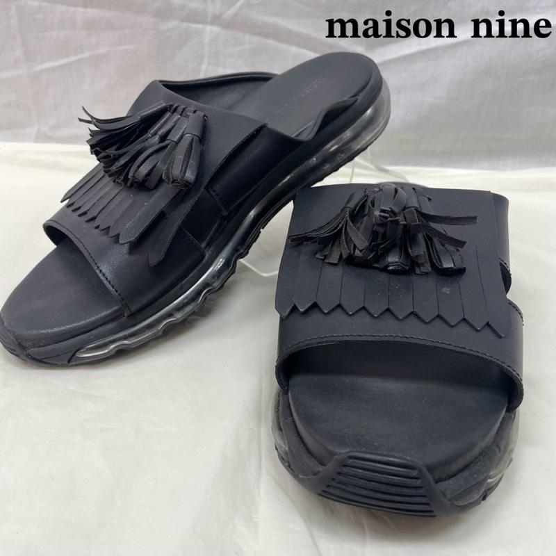古着 USED サンダル サンダル MAISON NINE メゾン ナイン エアソール ブラック タッセル ベンサン - 黒 / ブラック / black メンズ USED 古着 中古 50134938