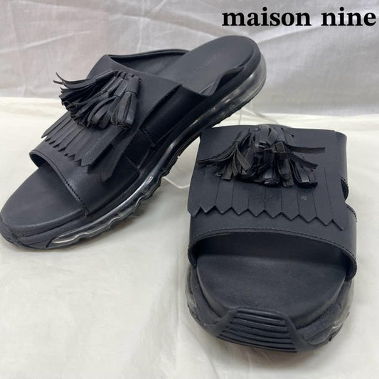 古着 USED サンダル サンダル MAISON NINE メゾン ナイン エアソール ブラック タッセル ベンサン - 黒 / ブラック / black メンズ USED 古着 中古 50134938