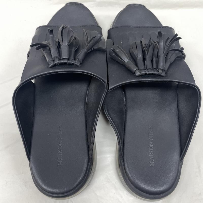 古着 USED サンダル サンダル MAISON NINE メゾン ナイン エアソール ブラック タッセル ベンサン - 黒 / ブラック / black メンズ USED 古着 中古 50134938