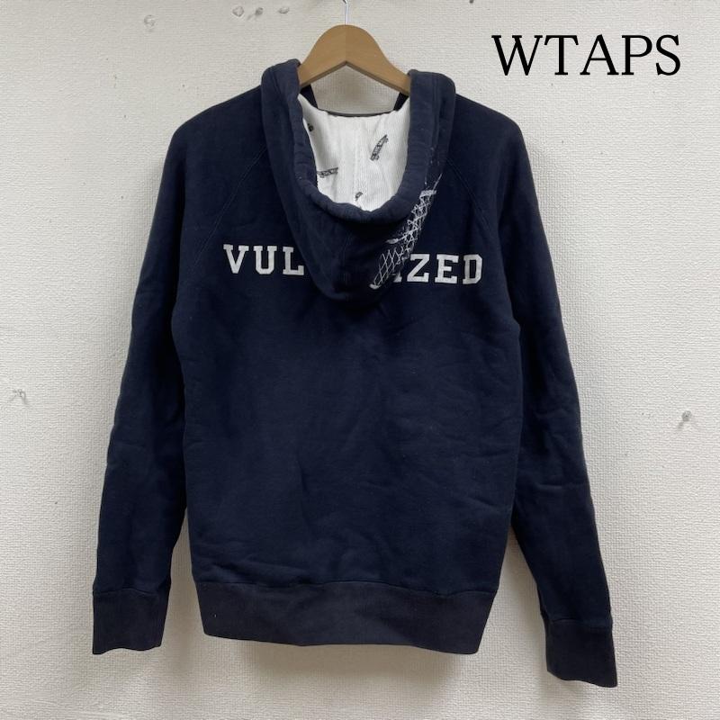 ダブルタップス WTAPS パーカー 長袖 VANS SYNDICATE ロゴ プリント フーディー パーカー 長袖 プルオーバー 112hnvnd-csm02s 1 ロゴ、文字 X プリント 紺 / ネイビー / navy メンズ USED 古着 中古 50134962