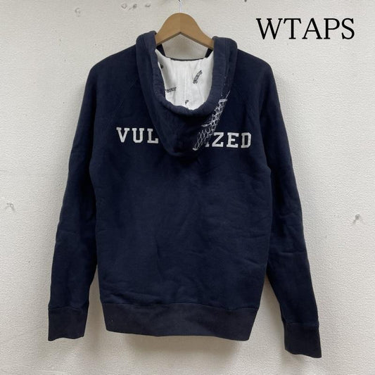 ダブルタップス WTAPS パーカー 長袖 VANS SYNDICATE ロゴ プリント フーディー パーカー 長袖 プルオーバー 112hnvnd-csm02s 1 ロゴ、文字 X プリント 紺 / ネイビー / navy メンズ USED 古着 中古 50134962