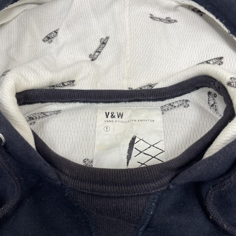 ダブルタップス WTAPS パーカー 長袖 VANS SYNDICATE ロゴ プリント フーディー パーカー 長袖 プルオーバー 112hnvnd-csm02s 1 ロゴ、文字 X プリント 紺 / ネイビー / navy メンズ USED 古着 中古 50134962