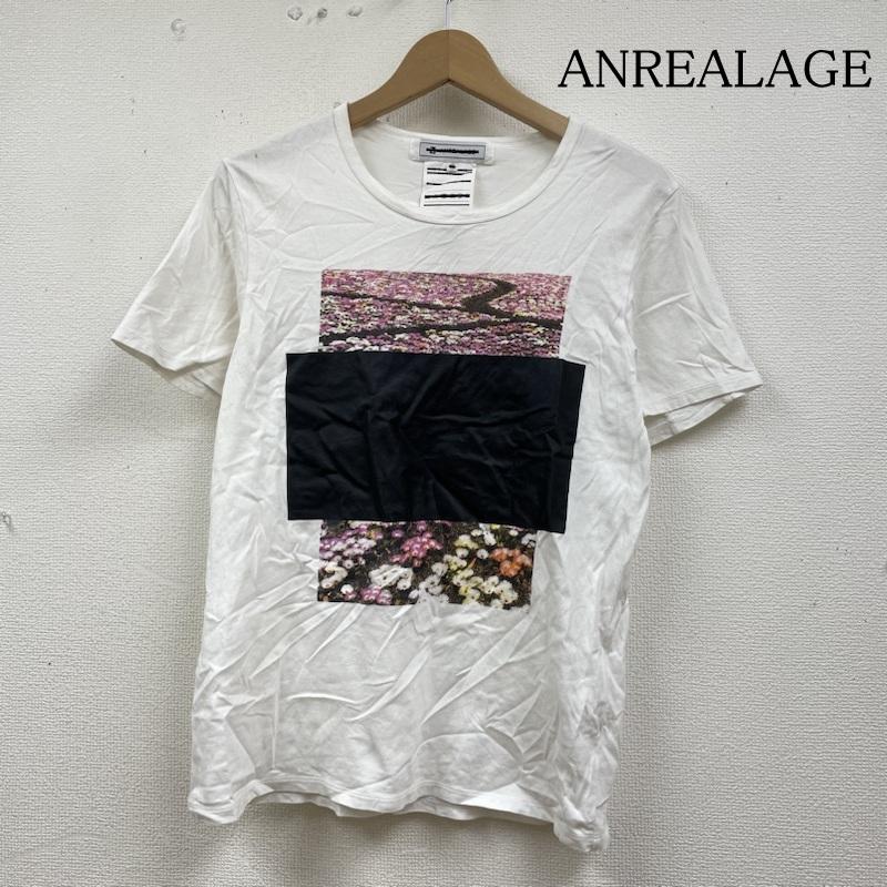 アンリアレイジ ANREALAGE Tシャツ 半袖 AR SILENCE PHOTO PRINT TEE 半袖 Tシャツ プリント 花柄 幾何学 デジタル カットソー - プリント X 花柄 X 幾何柄 X  白 / ホワイト / white メンズ USED 古着 中古 50135000