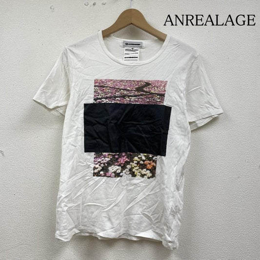 アンリアレイジ ANREALAGE Tシャツ 半袖 AR SILENCE PHOTO PRINT TEE 半袖 Tシャツ プリント 花柄 幾何学 デジタル カットソー - プリント X 花柄 X 幾何柄 X  白 / ホワイト / white メンズ USED 古着 中古 50135000