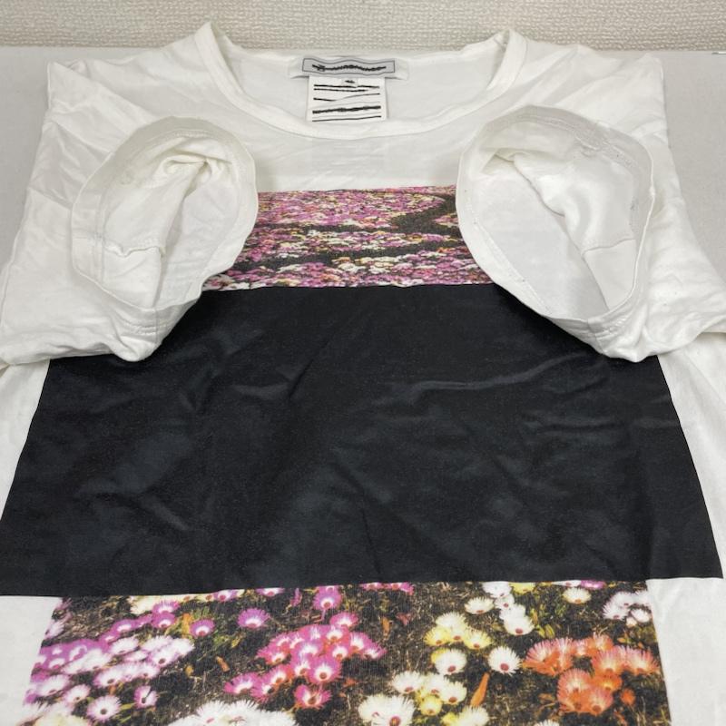 アンリアレイジ ANREALAGE Tシャツ 半袖 AR SILENCE PHOTO PRINT TEE 半袖 Tシャツ プリント 花柄 幾何学 デジタル カットソー - プリント X 花柄 X 幾何柄 X  白 / ホワイト / white メンズ USED 古着 中古 50135000