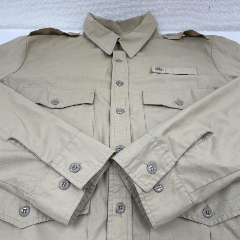 エディーバウアー Eddie Bauer シャツ、ブラウス 長袖 80s 珍品 マルチポケット エポレット シャツ ジャケット USA製 長袖 シャツ サファリジャケット XL 無地 ベージュ / ベージュ / beige メンズ USED 古着 中古 50135014