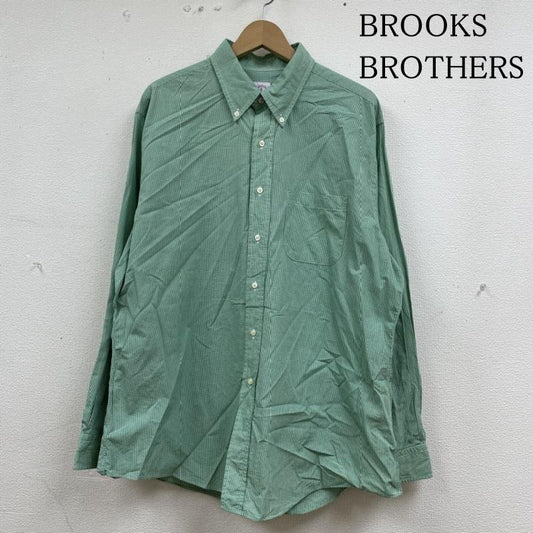 ブルックス ブラザーズ BROOKS BROTHERS シャツ、ブラウス 長袖 長袖 シャツ ブラウス Est.1818 ボタンダウン BD USA製 チェック XL チェック 緑 / グリーン / green メンズ USED 古着 中古 50135017