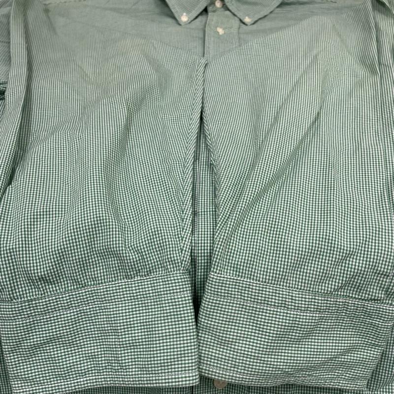 ブルックス ブラザーズ BROOKS BROTHERS シャツ、ブラウス 長袖 長袖 シャツ ブラウス Est.1818 ボタンダウン BD USA製 チェック XL チェック 緑 / グリーン / green メンズ USED 古着 中古 50135017