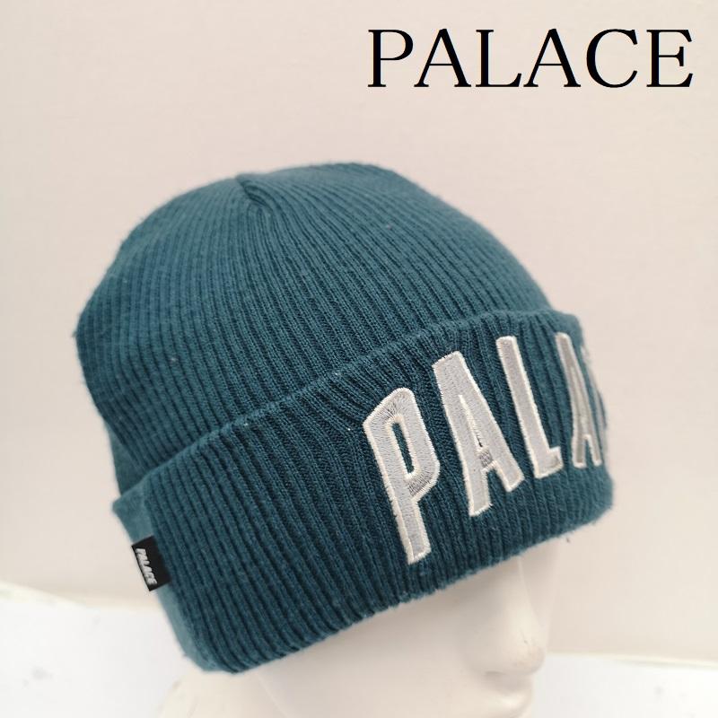 パレス PALACE 帽子 ニット帽 ロゴ ニットキャップ ビーニー - 緑 / グリーン / green メンズ USED 古着 中古 50135027
