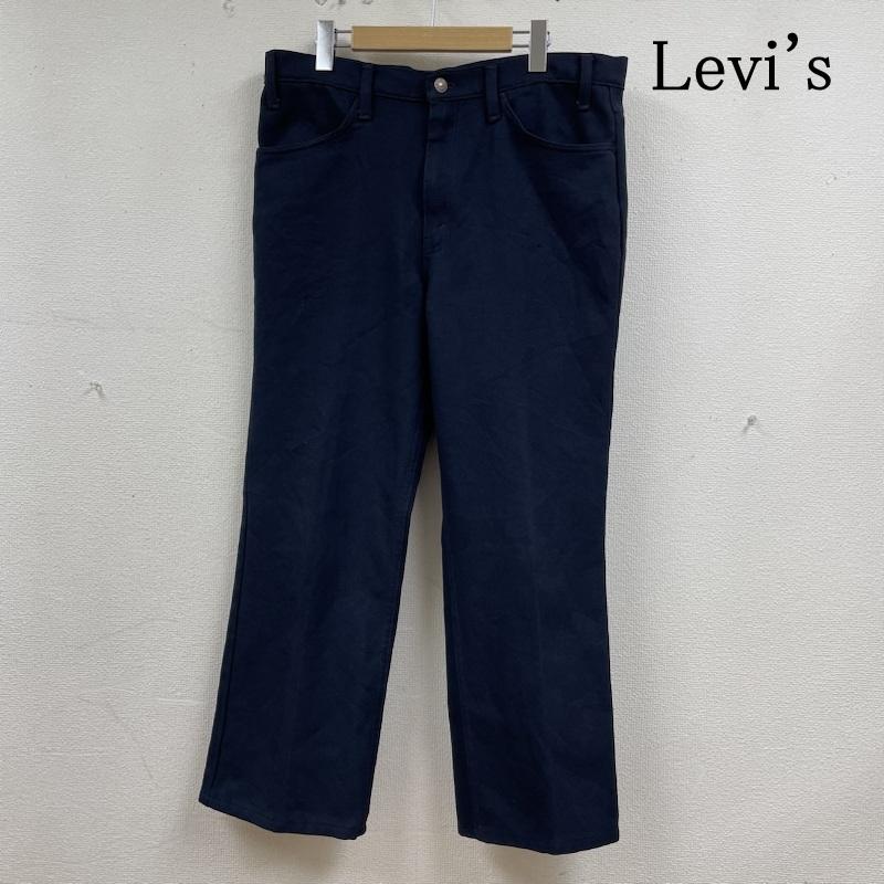 リーバイス Levi s パンツ ワークパンツ、ペインターパンツ 80s USA製 スタプレ フレア ブーツカット パンツ クロップド丈 SCOVIL 10517-6117 36インチ 無地 紺 / ネイビー / navy メンズ USED 古着 中古 50135042