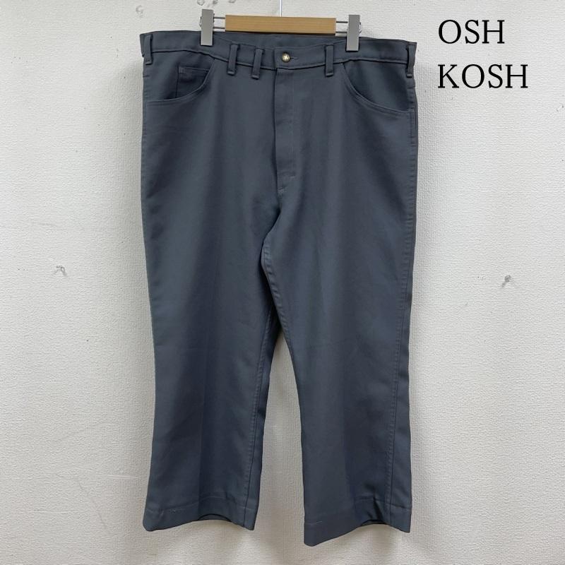 オシュコシュ OSHKOSH パンツ ワークパンツ、ペインターパンツ 70s ビンテージ ランチャー パンツ スタプレ ワイドボトム TALON ジップ USA製 40 ロゴ、文字 灰 / グレー / gray メンズ USED 古着 中古 50135065