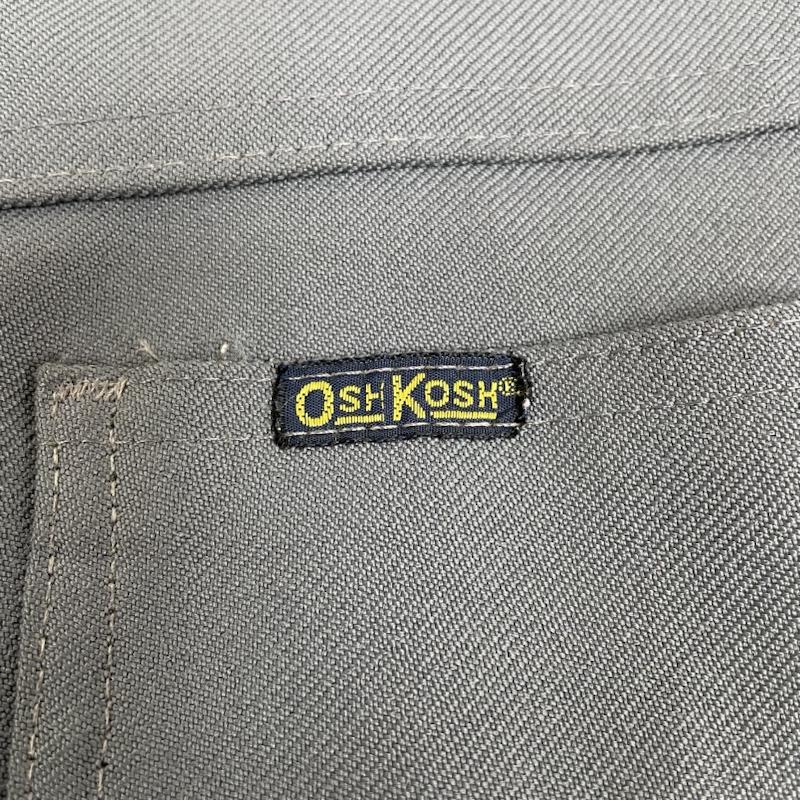 オシュコシュ OSHKOSH パンツ ワークパンツ、ペインターパンツ 70s ビンテージ ランチャー パンツ スタプレ ワイドボトム TALON ジップ USA製 40 ロゴ、文字 灰 / グレー / gray メンズ USED 古着 中古 50135065