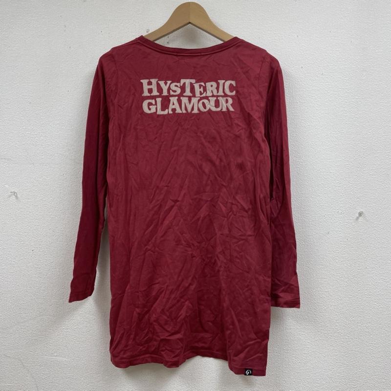 ヒステリックグラマー HYSTERIC GLAMOUR Tシャツ 長袖 半袖 Tシャツ 弾痕 ヒスベア ファックベア クマ プリント クルーネック シャツ カットソー FREE キャラクター X プリント 赤 / レッド / red レディース USED 古着 中古 50135070