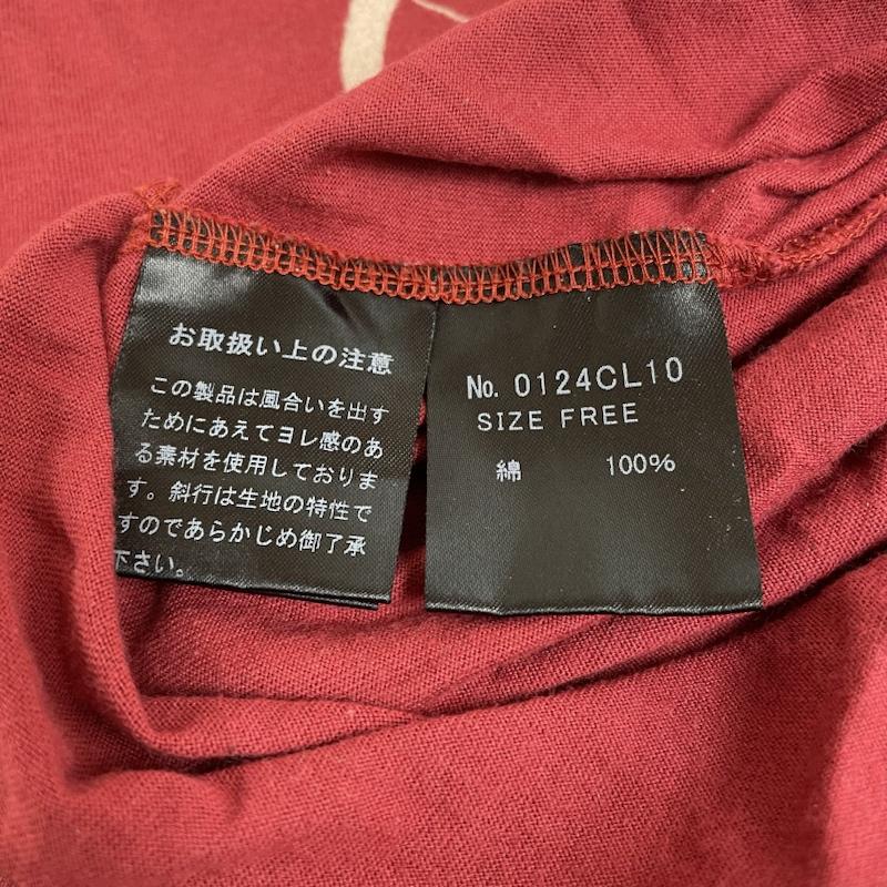 ヒステリックグラマー HYSTERIC GLAMOUR Tシャツ 長袖 半袖 Tシャツ 弾痕 ヒスベア ファックベア クマ プリント クルーネック シャツ カットソー FREE キャラクター X プリント 赤 / レッド / red レディース USED 古着 中古 50135070