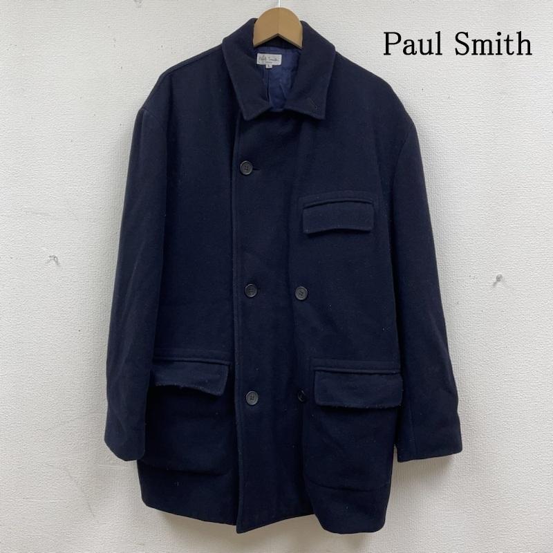 ポールスミス Paul Smith コート ピーコート ピーコート Pコート ジャケット ダブル ショート丈 無地 ミディ丈 L 無地 紺 / ネイビー / navy メンズ USED 古着 中古 50135106
