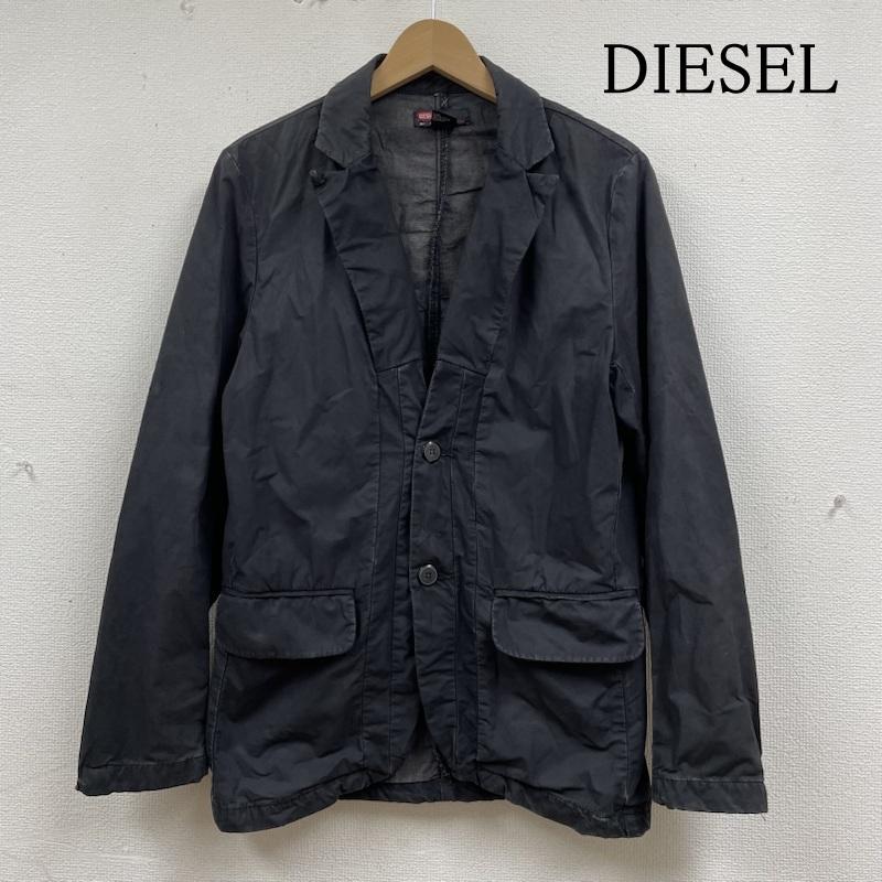 ディーゼル DIESEL ジャケット、上着 ジャケット、ブレザー 切り替え テーラード ジャケット ブルゾン ブレザー コットン ボタン 無地 M 無地 黒 / ブラック / black メンズ USED 古着 中古 50135109