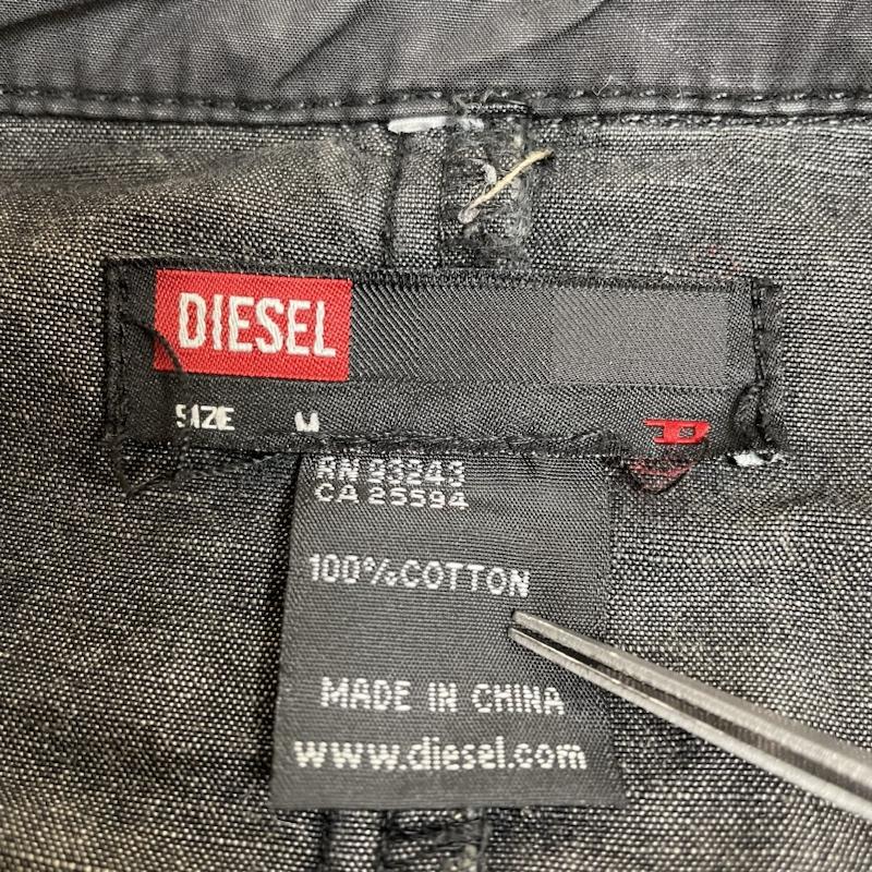 ディーゼル DIESEL ジャケット、上着 ジャケット、ブレザー 切り替え テーラード ジャケット ブルゾン ブレザー コットン ボタン 無地 M 無地 黒 / ブラック / black メンズ USED 古着 中古 50135109