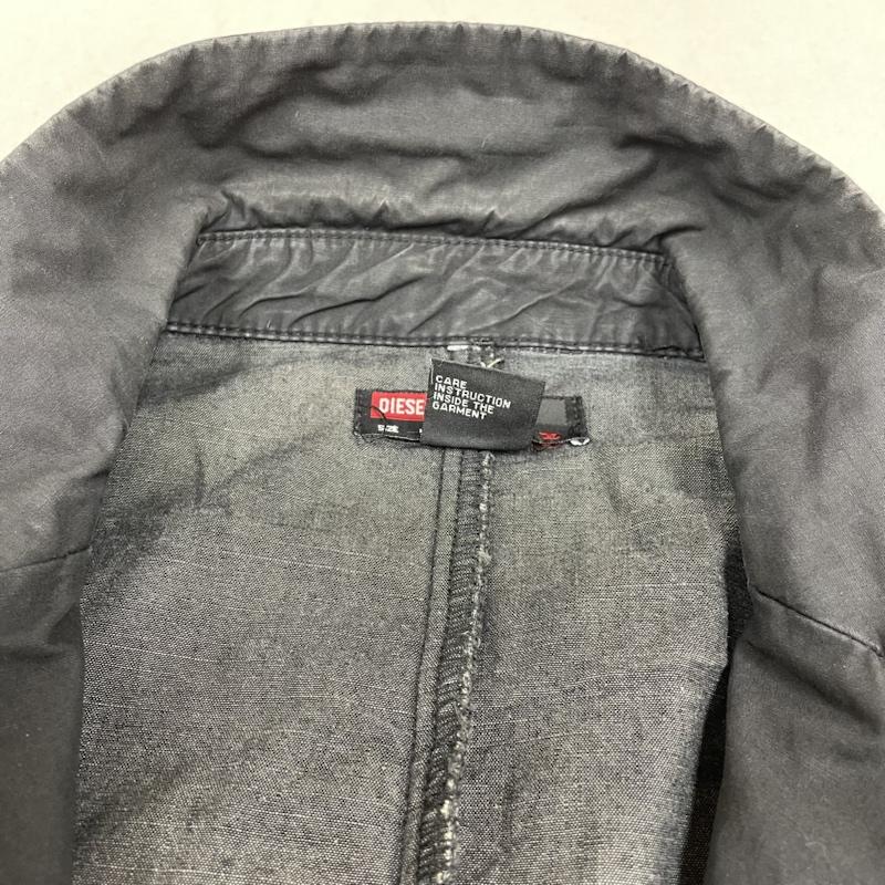 ディーゼル DIESEL ジャケット、上着 ジャケット、ブレザー 切り替え テーラード ジャケット ブルゾン ブレザー コットン ボタン 無地 M 無地 黒 / ブラック / black メンズ USED 古着 中古 50135109