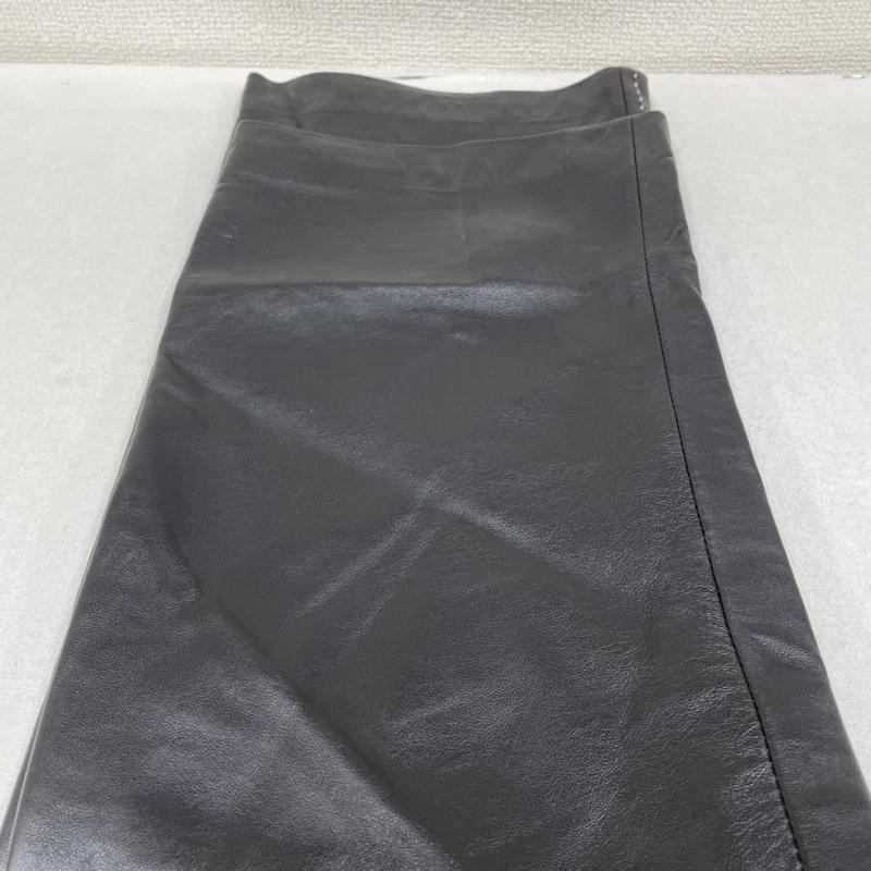 古着 USED パンツ ワークパンツ、ペインターパンツ 元町ゼラール Zelal 本革 レザー パンツ スリム リアルレザー ステッチデザイン ジップフライ 羊革 ラム サイズ9AR 9号 無地 黒 / ブラック / black レディース USED 古着 中古 50135122