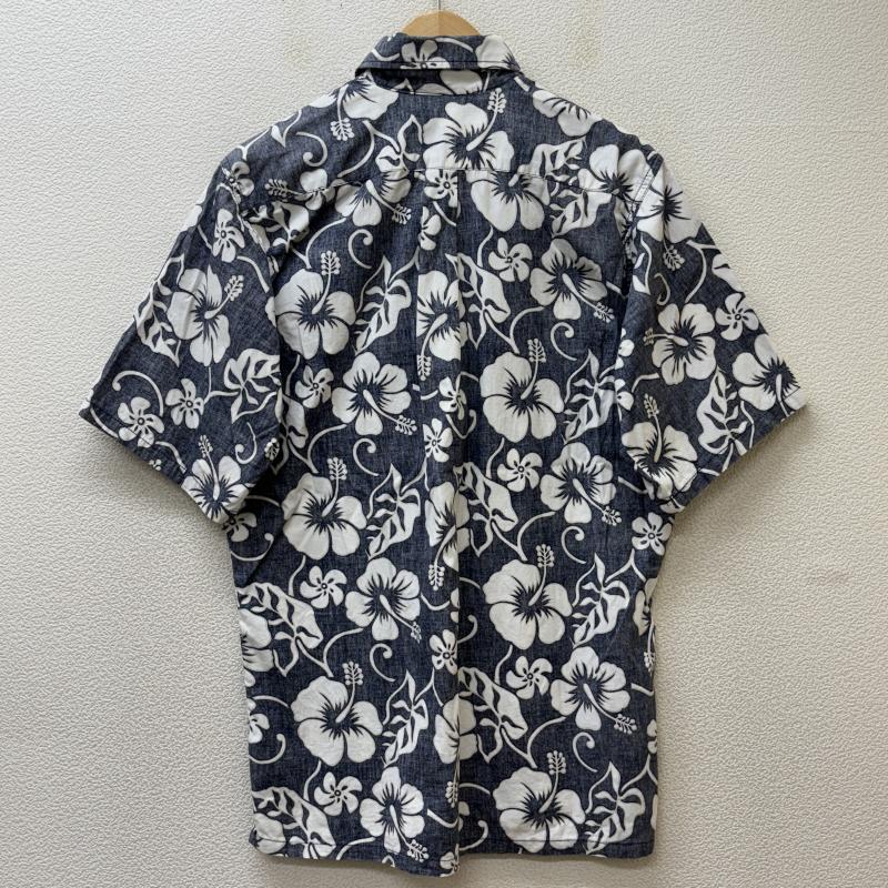古着 USED シャツ、ブラウス 半袖 Go Barefoot ゴーベアフット USA製 ハイビスカス 花柄 プルオーバー 半袖 ハワイアン アロハ シャツ 白 紺 ホワイト ネイビー S 白 / ホワイト / white X 紺 / ネイビー / navy メンズ USED 古着 中古 50135155