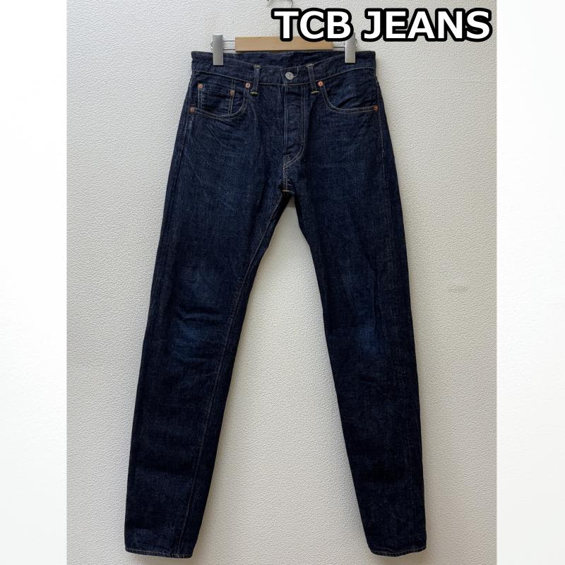 古着 USED パンツ デニム、ジーンズ TCB jeans ティーシービージーンズ 革パッチ 赤耳 Vステッチ 隠しリベット テーパード デニム パンツ インディゴ 30インチ インディゴ / インディゴ / Indigo メンズ USED 古着 中古 50135161