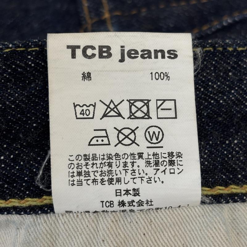 古着 USED パンツ デニム、ジーンズ TCB jeans ティーシービージーンズ 革パッチ 赤耳 Vステッチ 隠しリベット テーパード デニム パンツ インディゴ 30インチ インディゴ / インディゴ / Indigo メンズ USED 古着 中古 50135161