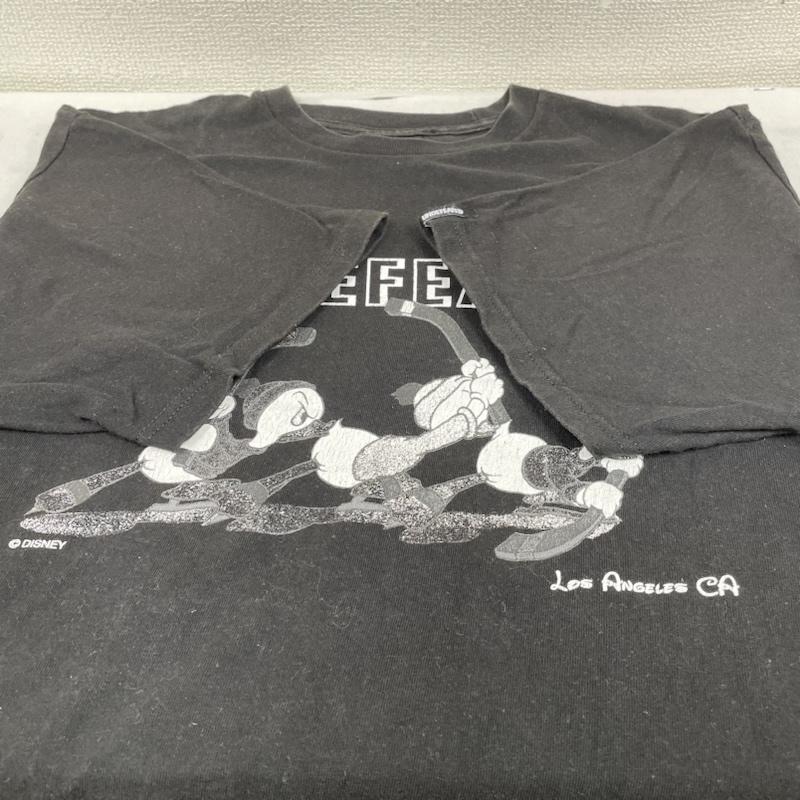 アンディフィーテッド UNDEFEATED Tシャツ 半袖 半袖 Tシャツ ディズニー コラボ ドナルド ヒューイ デューイ ルーイ ロゴ プリント クルーネック M ロゴ、文字 X キャラクター X プリント 黒 / ブラック / black メンズ USED 古着 中古 50135190
