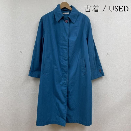古着 USED コート コート一般 トレンチ ロングコート ボタン ジャケット スプリングコート 無地 無地 青 / ブルー / blue レディース USED 古着 中古 50135208