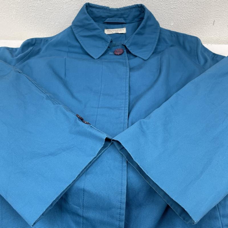 古着 USED コート コート一般 トレンチ ロングコート ボタン ジャケット スプリングコート 無地 無地 青 / ブルー / blue レディース USED 古着 中古 50135208