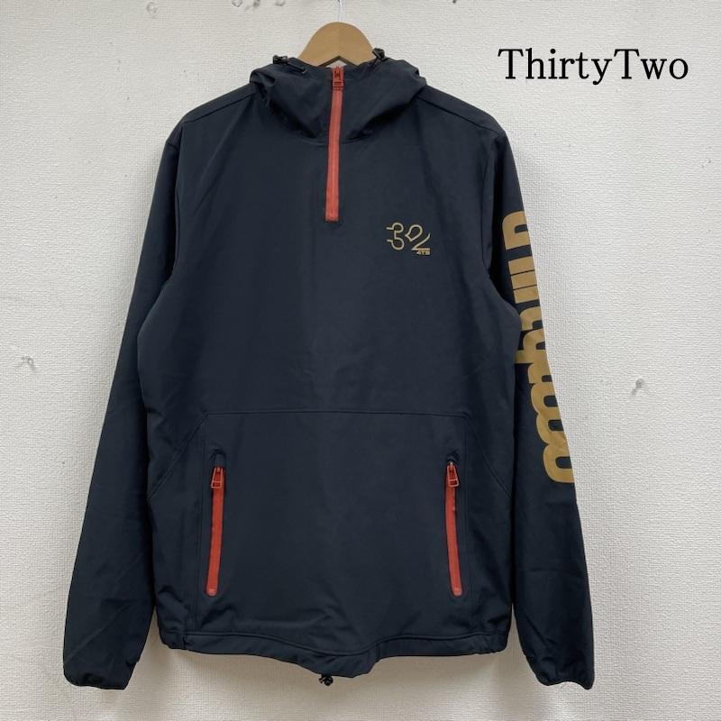 古着 USED ジャケット、上着 ジャンパー、ブルゾン ThirtyTwo 32 4TS Stack Pullover マウンテン パーカー ナイロン ジャケット フルジップアップ ロゴ M ロゴ、文字 X プリント 黒 / ブラック / black メンズ USED 古着 中古 50135214