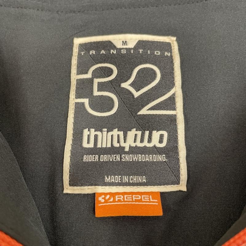 古着 USED ジャケット、上着 ジャンパー、ブルゾン ThirtyTwo 32 4TS Stack Pullover マウンテン パーカー ナイロン ジャケット フルジップアップ ロゴ M ロゴ、文字 X プリント 黒 / ブラック / black メンズ USED 古着 中古 50135214