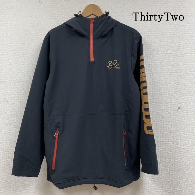 古着 USED ジャケット、上着 ジャンパー、ブルゾン ThirtyTwo 32 4TS Stack Pullover マウンテン パーカー ナイロン ジャケット フルジップアップ ロゴ M ロゴ、文字 X プリント 黒 / ブラック / black メンズ USED 古着 中古 50135215