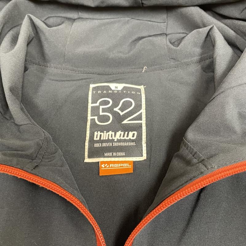 古着 USED ジャケット、上着 ジャンパー、ブルゾン ThirtyTwo 32 4TS Stack Pullover マウンテン パーカー ナイロン ジャケット フルジップアップ ロゴ M ロゴ、文字 X プリント 黒 / ブラック / black メンズ USED 古着 中古 50135215