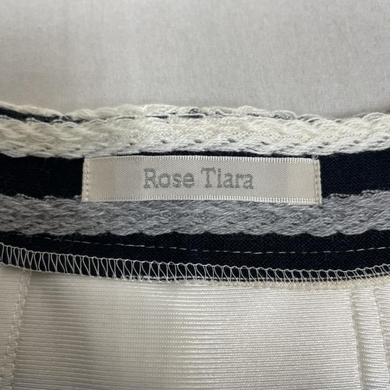 ローズティアラ Rose Tiara ワンピース ひざ丈スカート ノーカラー ボーダー チュニック ワンピース バックリボン 大きいサイズ 42 ボーダー柄 マルチカラー / マルチカラー / multicolor レディース USED 古着 中古 50135220