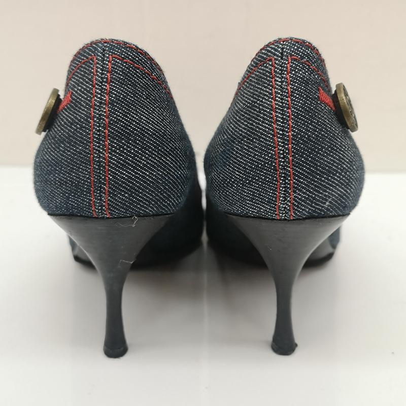 セリーヌ CELINE パンプス パンプス デニム パンプス サークルロゴ 35 22.0cm インディゴ / インディゴ / Indigo レディース USED 古着 中古 50135265