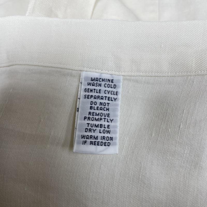 ポロバイラルフローレン Polo by RALPH LAUREN シャツ、ブラウス 長袖 長袖 ブラウス リネン 麻 61％ シルク 39％ サファリ シャツ 胸ポケット ボタン XXL 無地 オフホワイト / オフホワイト / メンズ USED 古着 中古 50135330