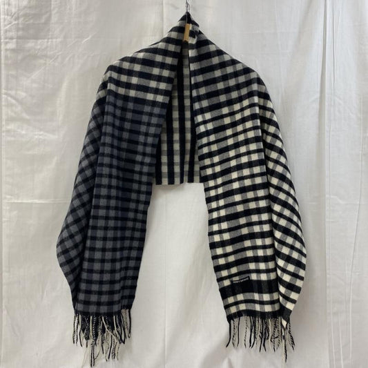 イッセイミヤケ ISSEY MIYAKE ストール ストール一般 イッセイミヤケ 黒タグ チェック柄大判ストール ブラック×ホワイト×グレー チェック 白 / ホワイト / white X 黒 / ブラック / black X 灰 / グレー / gray X チャコールグレー / チャコールグレー / メンズ USED 古着 中古 50135335