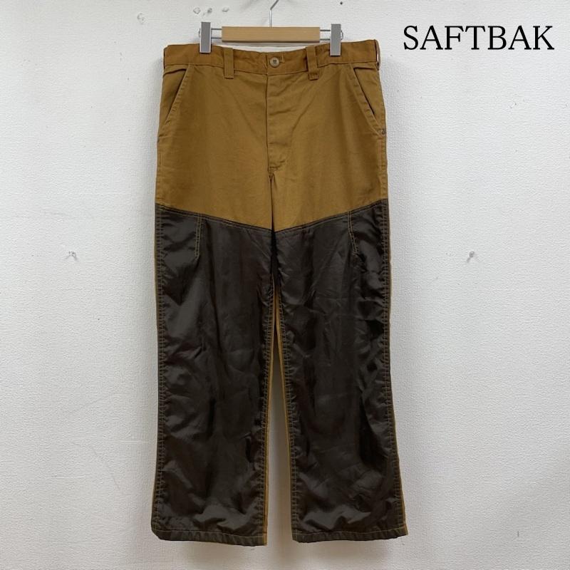 古着 USED パンツ ワークパンツ、ペインターパンツ 70s 80s SAFTBAK ダック USA古着 ハンチング パンツ ワークパンツ ダブルニー レザー ロゴ、文字 茶 / ブラウン / brown メンズ USED 古着 中古 50135359