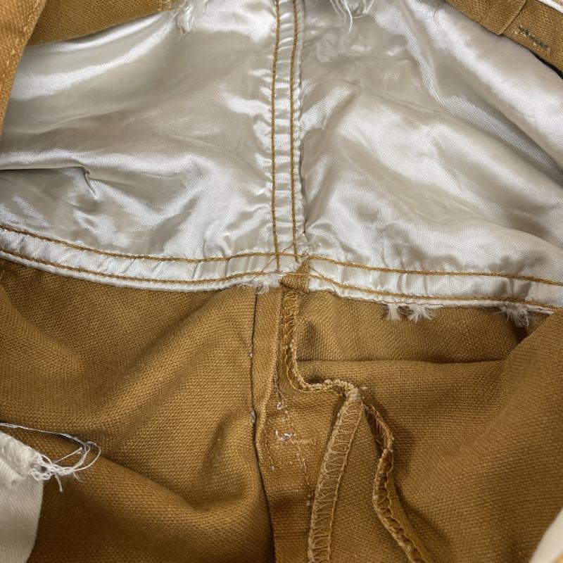 古着 USED パンツ ワークパンツ、ペインターパンツ 70s 80s SAFTBAK ダック USA古着 ハンチング パンツ ワークパンツ ダブルニー レザー ロゴ、文字 茶 / ブラウン / brown メンズ USED 古着 中古 50135359