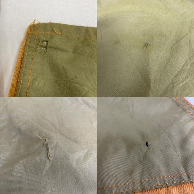 古着 USED パンツ ワークパンツ、ペインターパンツ USA製 SAFTBAK レザーダブルニー ワーク パンツ 80s ハンティング 異素材 30インチ ロゴ、文字 茶 / ブラウン / brown X カーキ / カーキ / khaki メンズ USED 古着 中古 50135360
