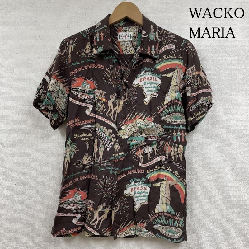 ワコマリア WACKO MARIA シャツ、ブラウス 半袖 14ss THE GUILTY PARTIES ブラジル レーヨン アロハ シャツ 総柄 開襟 S 総柄 茶 / ブラウン / brown X マルチカラー / マルチカラー / multicolor メンズ USED 古着 中古 50135398