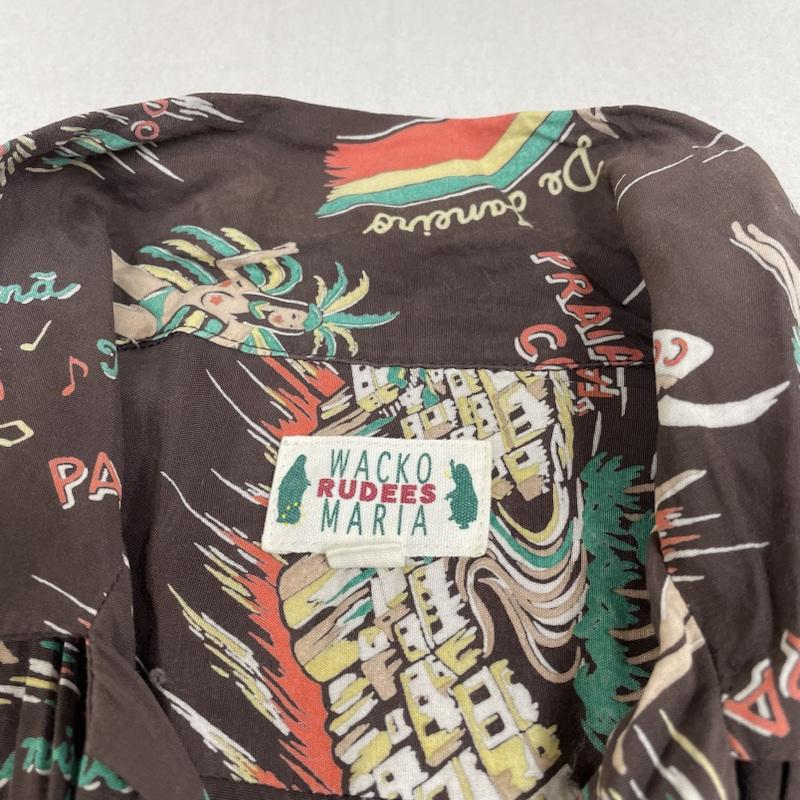 ワコマリア WACKO MARIA シャツ、ブラウス 半袖 14ss THE GUILTY PARTIES ブラジル レーヨン アロハ シャツ 総柄 開襟 S 総柄 茶 / ブラウン / brown X マルチカラー / マルチカラー / multicolor メンズ USED 古着 中古 50135398