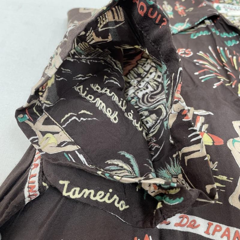 ワコマリア WACKO MARIA シャツ、ブラウス 半袖 14ss THE GUILTY PARTIES ブラジル レーヨン アロハ シャツ 総柄 開襟 S 総柄 茶 / ブラウン / brown X マルチカラー / マルチカラー / multicolor メンズ USED 古着 中古 50135398
