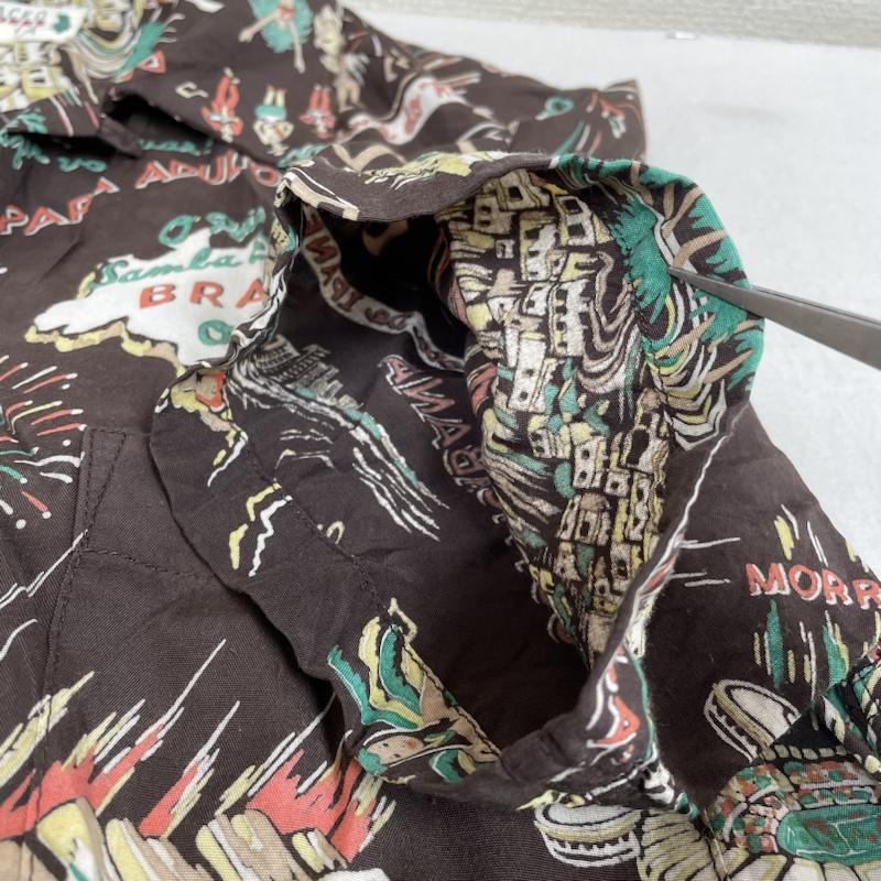 ワコマリア WACKO MARIA シャツ、ブラウス 半袖 14ss THE GUILTY PARTIES ブラジル レーヨン アロハ シャツ 総柄 開襟 S 総柄 茶 / ブラウン / brown X マルチカラー / マルチカラー / multicolor メンズ USED 古着 中古 50135398