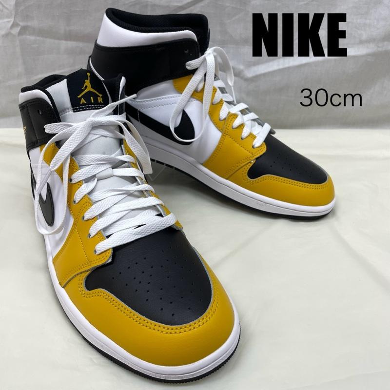 ナイキ NIKE スニーカー スニーカー DQ8426-701 Air Jordan 1 Mid エアジョーダン1 ミッド Yellow Ochre イエローオークル ミッドカット 30.0cm 白 / ホワイト / white X 黒 / ブラック / black X 黄 / イエロー / yellow メンズ USED 古着 中古 50135413